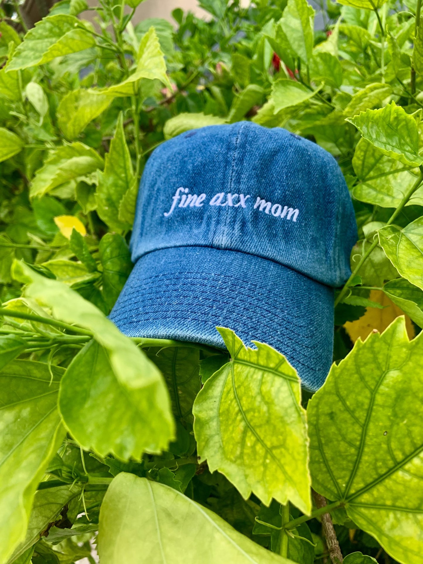 fine axx mom denim cap
