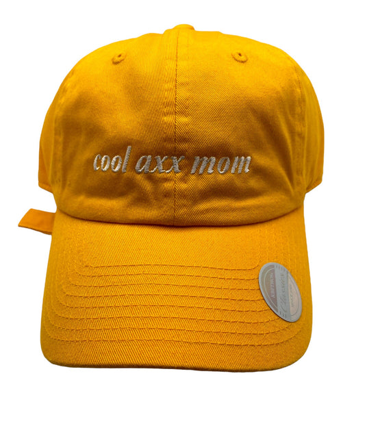 cool axx mom chellow yellow cap