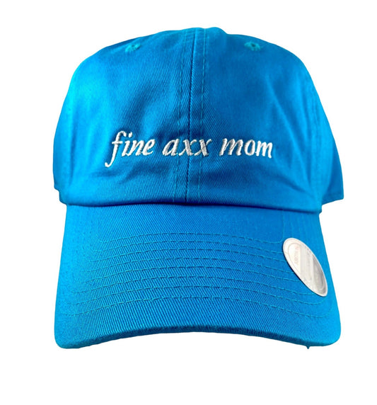 fine axx mom electric blue cap