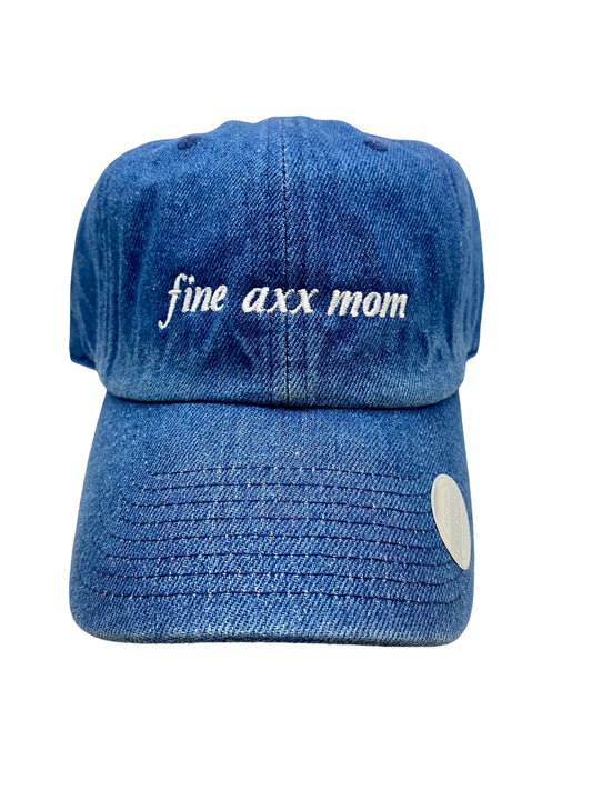 fine axx mom denim cap